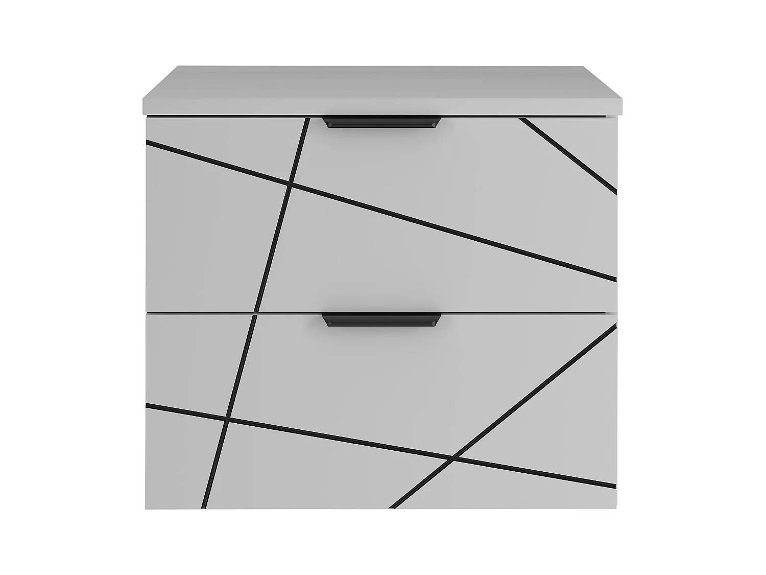 Badezimmer-Set 60 cm Schrank mit Waschtisch Weiß Matt Wood