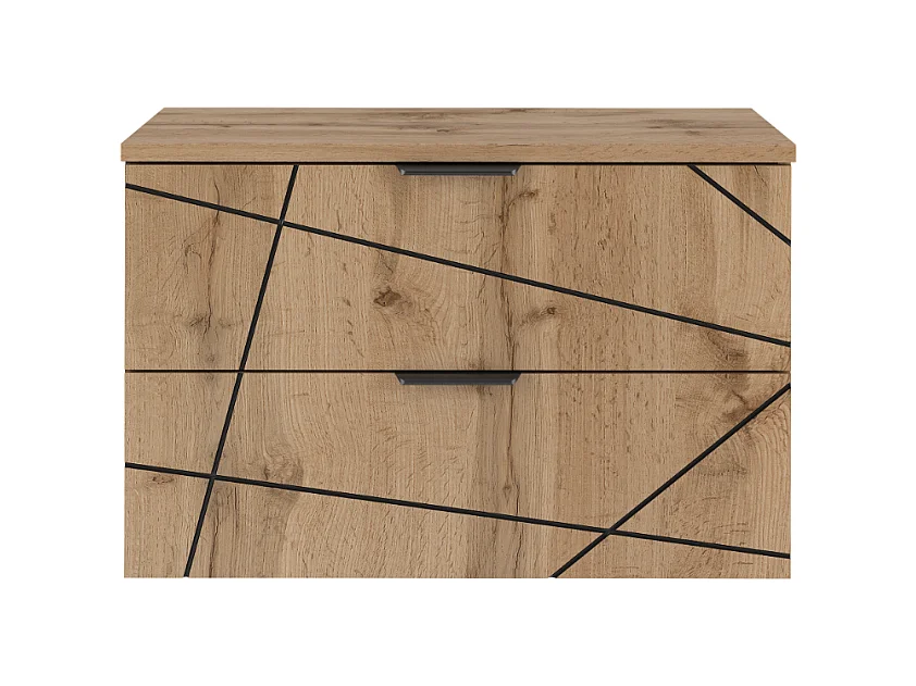 Ensemble de salle de bain 80 cm Armoire avec plateau Chêne Wotan Wood