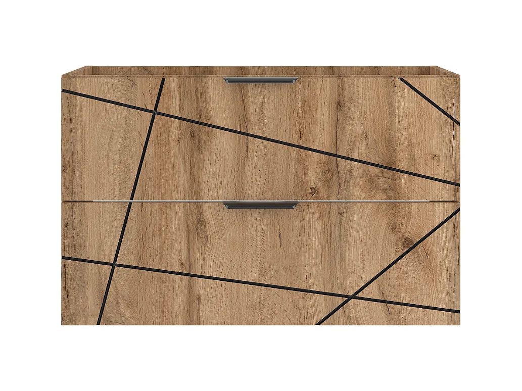 Ensemble de salle de bain 80 cm Armoire avec plateau Chêne Wotan Wood