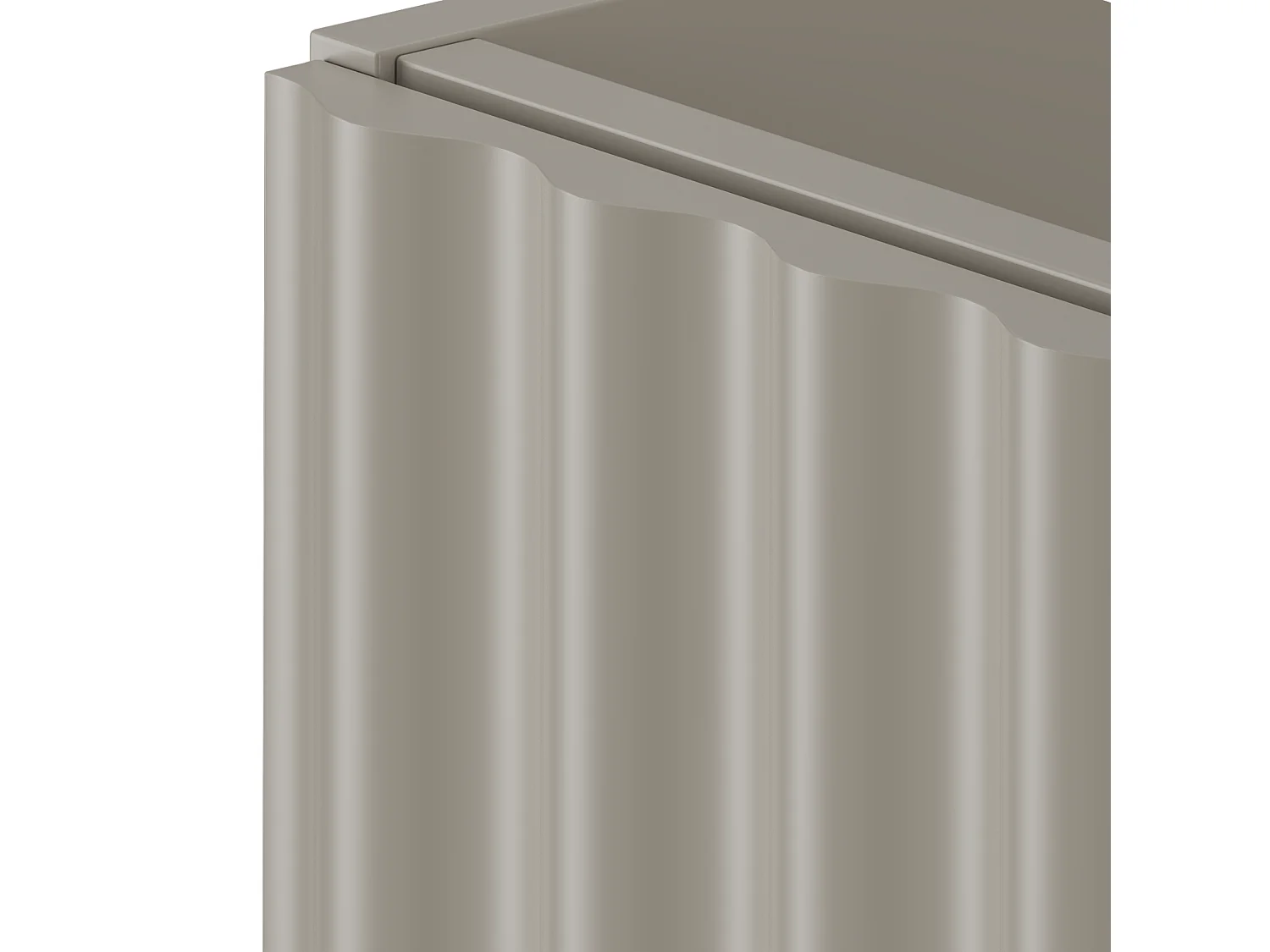 Ensemble de salle de bain en cachemire 140 cm Armoire avec plateau et étagère Façades rainurées Aqua