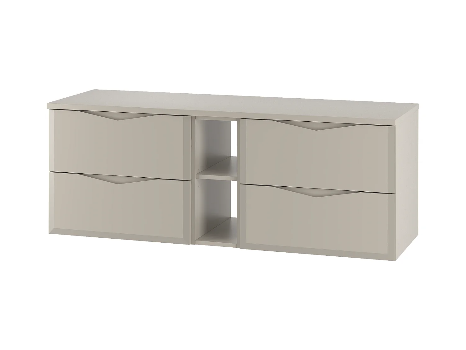 Ensemble de salle de bain en cachemire 140 cm Armoire avec plateau Étagère Delica