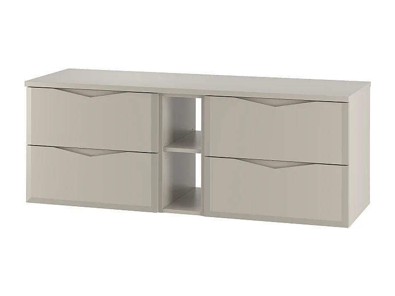 Ensemble de salle de bain en cachemire 140 cm Armoire avec plateau Étagère Delica