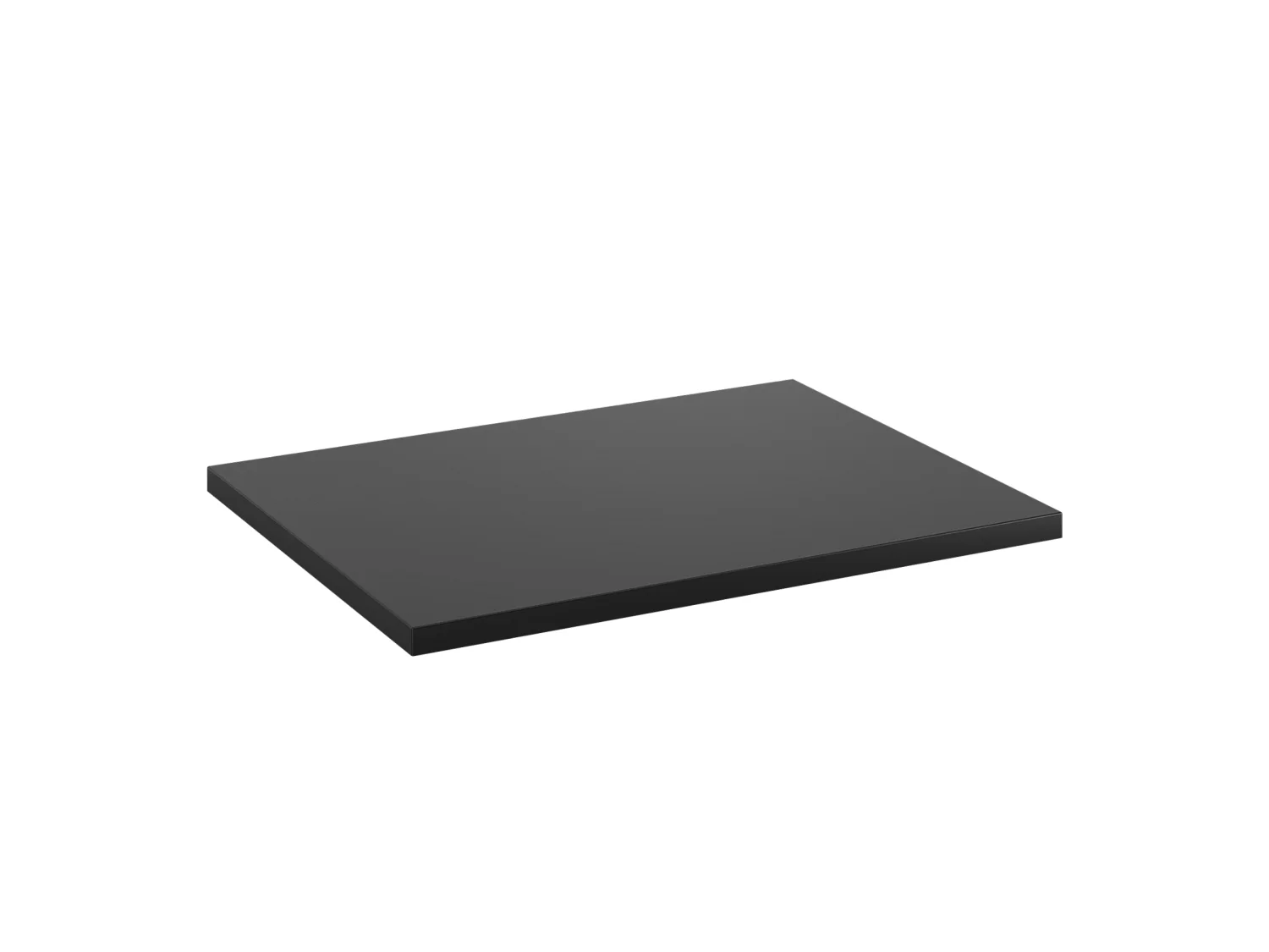 Ensemble de salle de bain noir 60 cm Armoire avec plateau Façades rainurées Arcos