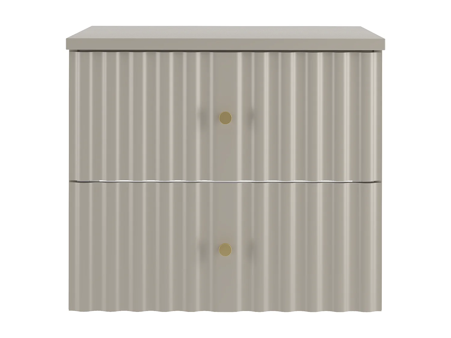 Ensemble de salle de bain en cachemire 60 cm Armoire avec plateau Façades rainurées Aqua