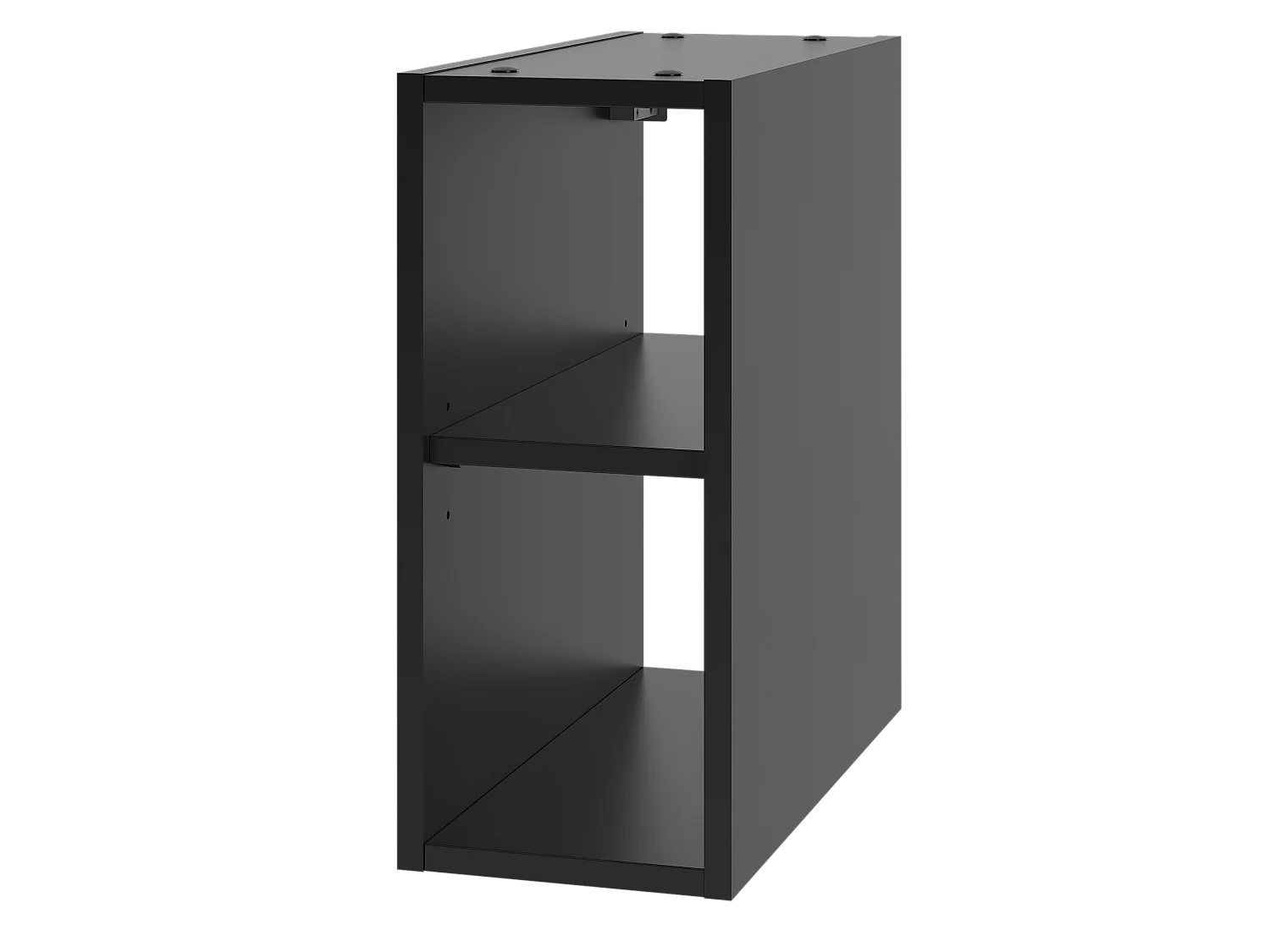 Ensemble de salle de bain noir 140 cm Armoire avec plateau Étagère Façades rainurées Arcos