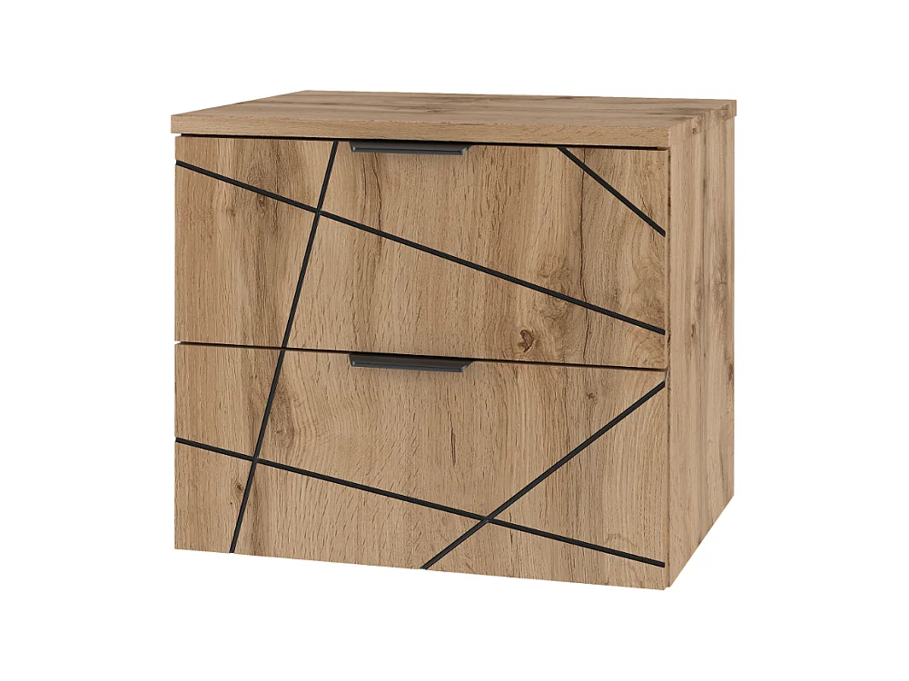 Ensemble de salle de bain 60 cm Armoire avec plateau Chêne Wotan Wood