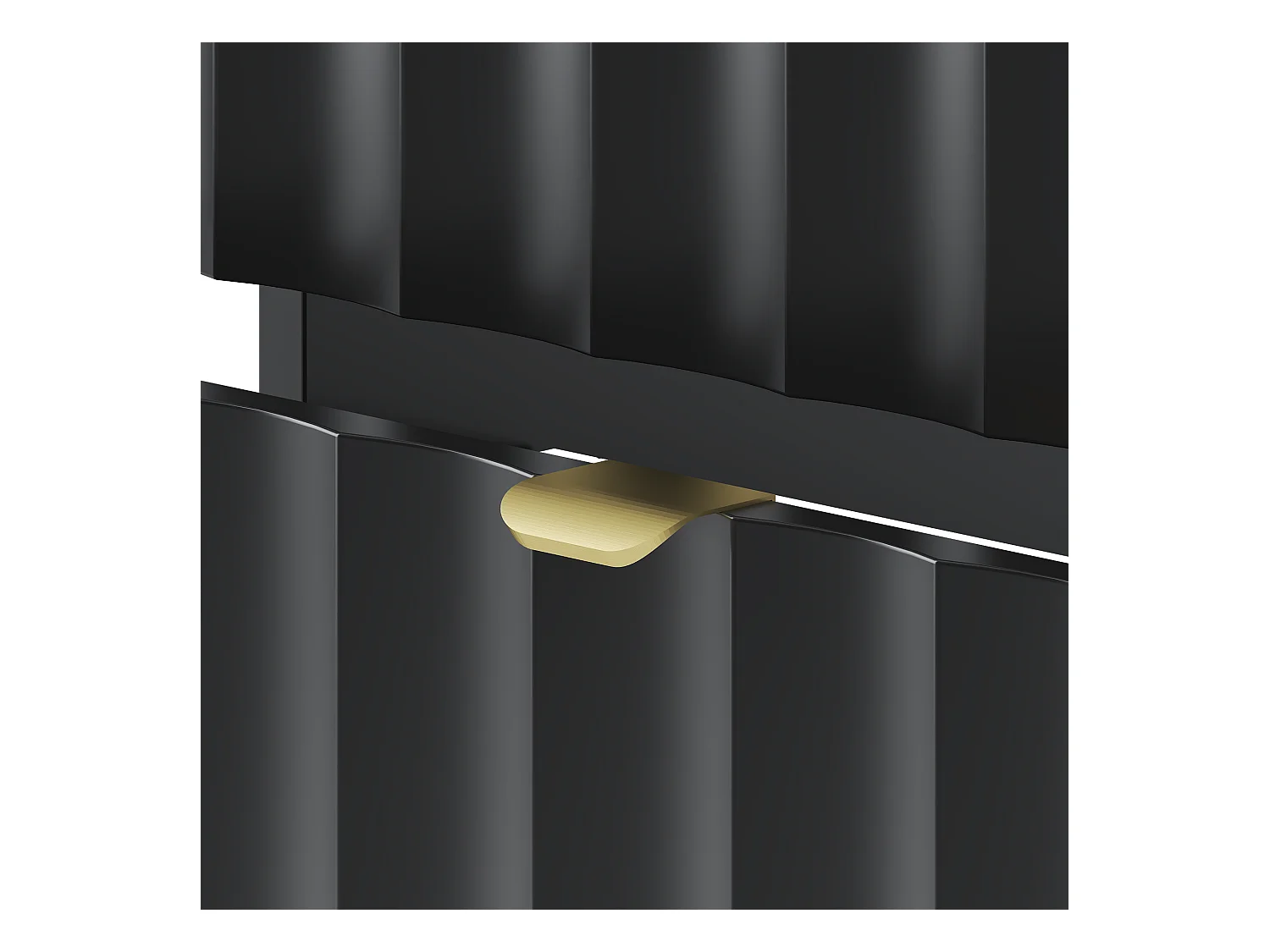 Armoire de salle de bain noire sous lavabo 60 cm Façades rainurées Arcos