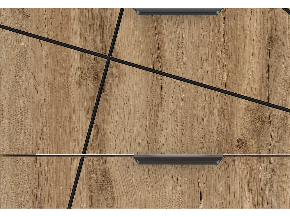 Ensemble de salle de bain 140 cm Armoire avec plateau Étagère Chêne Wotan Wood