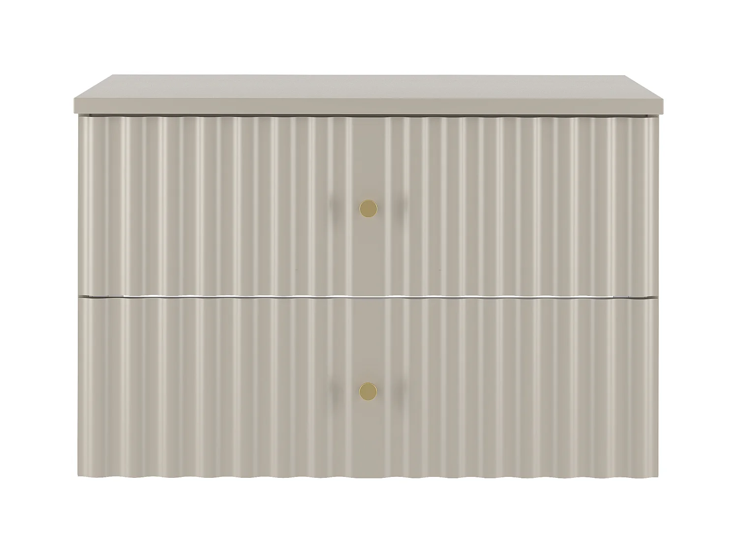 Ensemble de salle de bain en cachemire 80 cm Armoire avec plateau Façades rainurées  Aqua