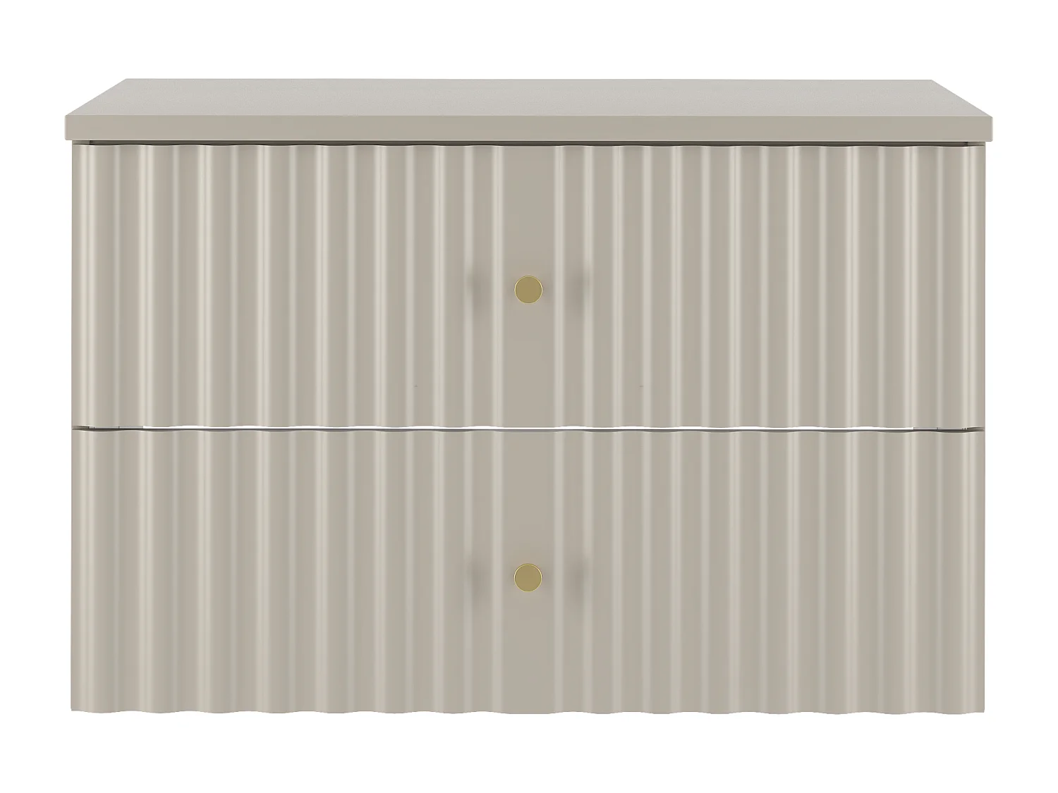 Ensemble de salle de bain en cachemire 80 cm Armoire avec plateau Façades rainurées  Aqua