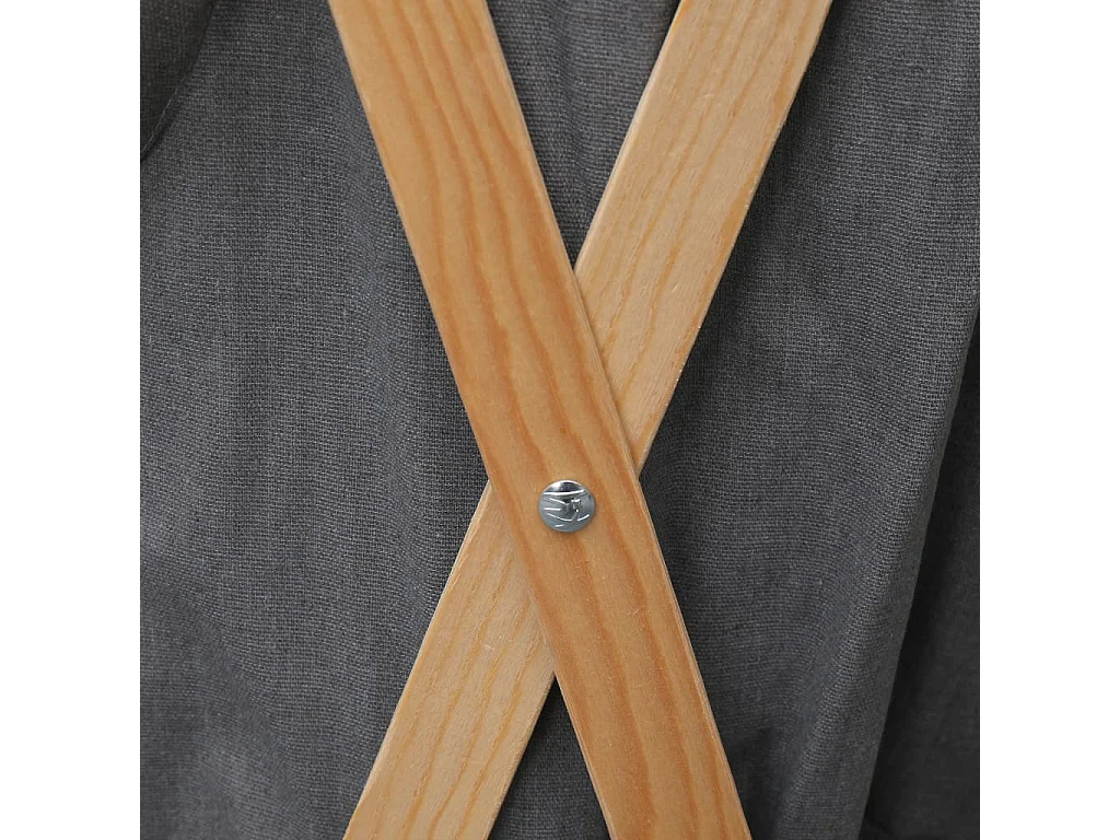 Jace  Cesto para colada plegable madera y tela gris