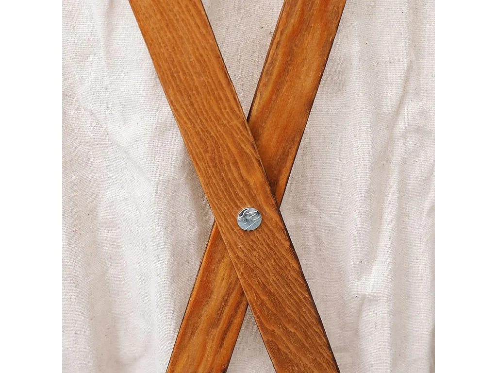 Jace  Cesto para colada plegable madera y tela color crema