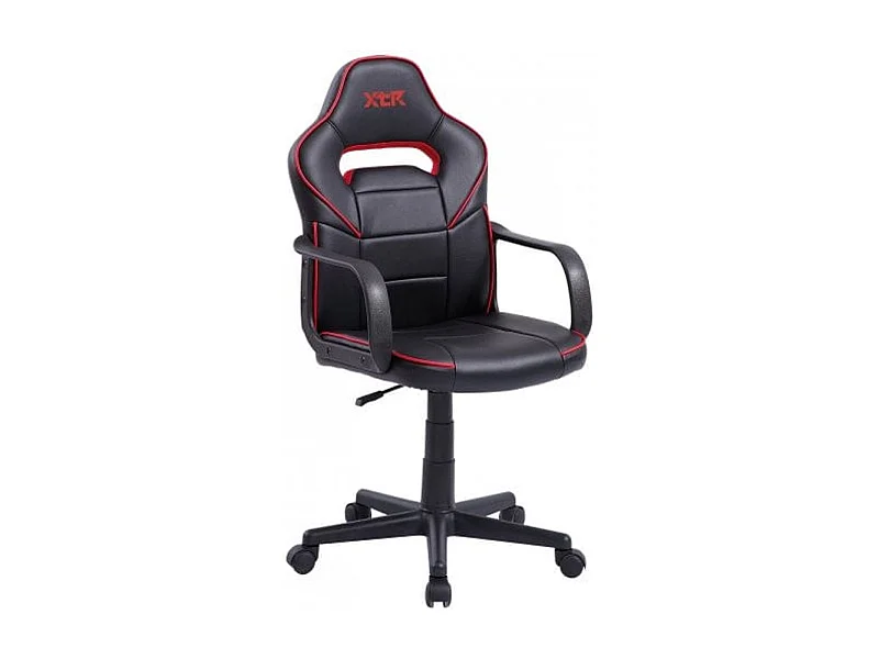 Silla Gaming XTR Junior giratoria símil piel negro/rojo 98-108x60x60 cm Adec