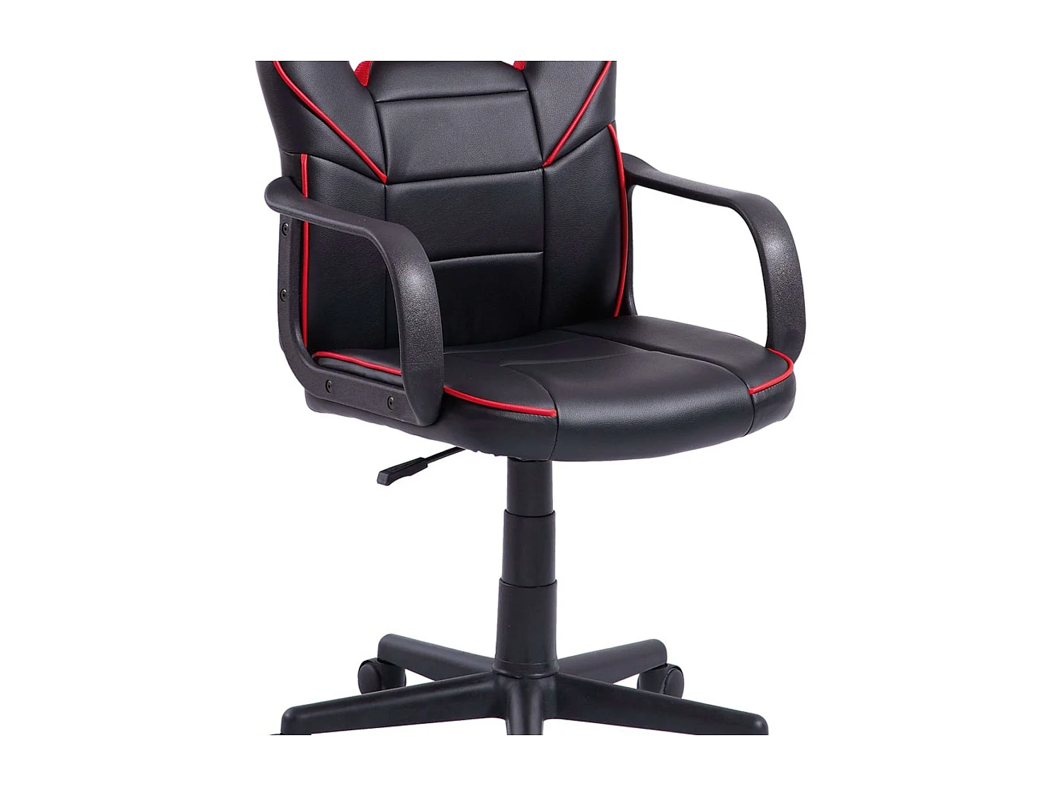 Chaise de jeu pivotante Dert Youth, hauteur réglable, noir et rouge