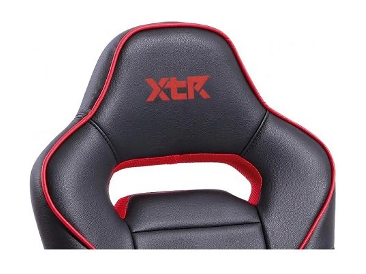 Silla Gaming XTR Junior giratoria símil piel negro/rojo 98-108x60x60 cm Adec