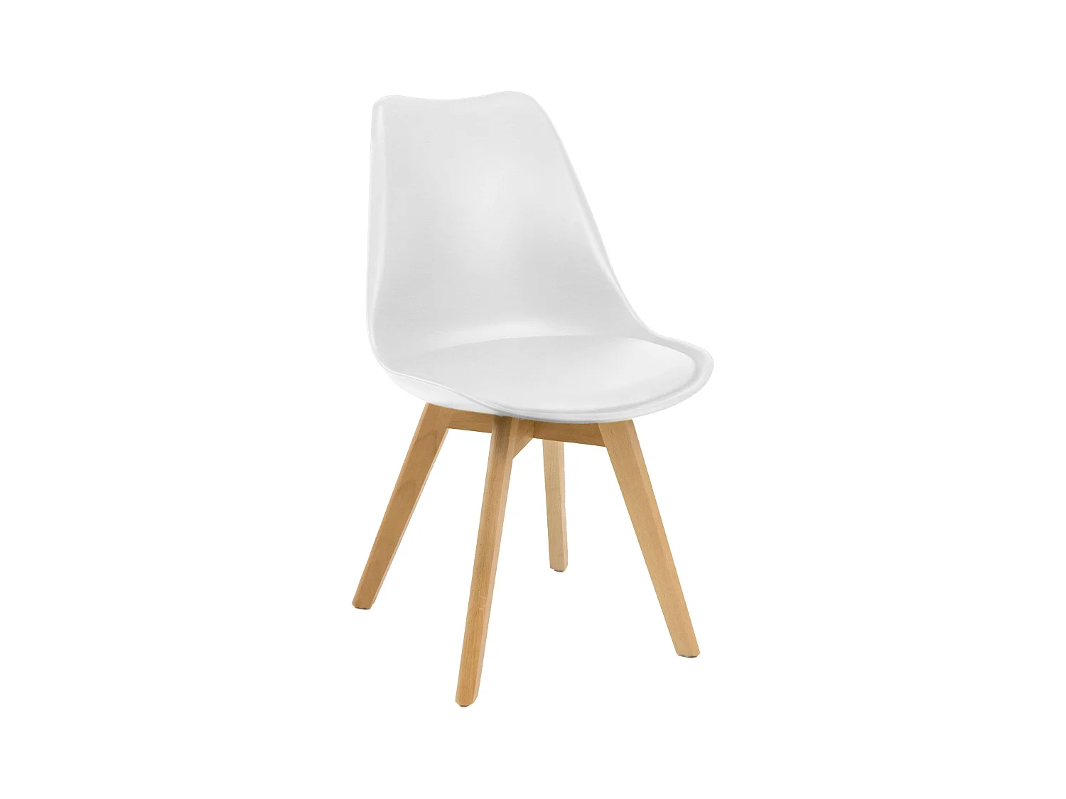 Pack comedor mesa extensible 140-190 cm roble + 4 sillas blancas roble