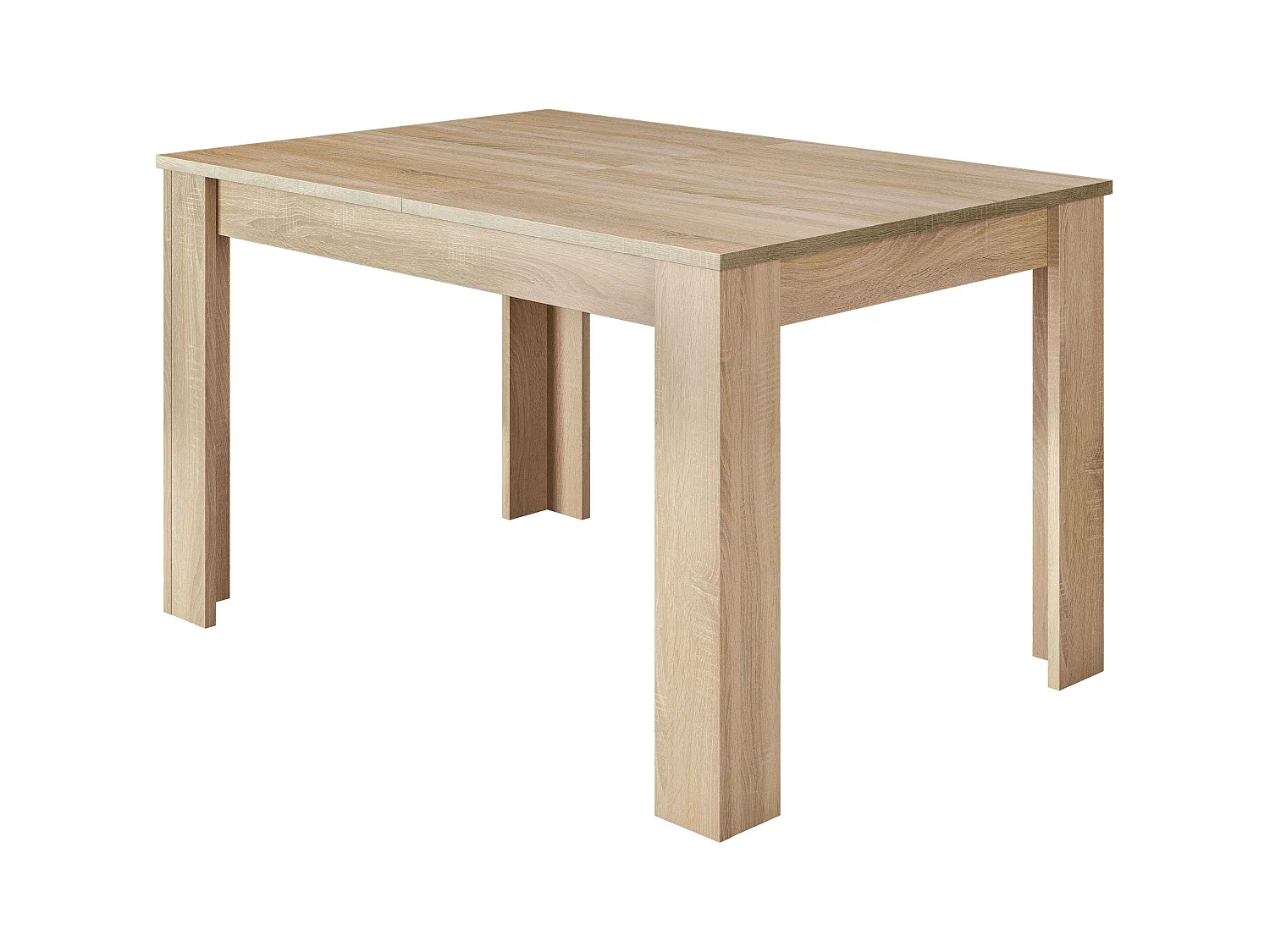 Pack comedor mesa extensible 140-190 cm roble + 4 sillas blancas roble