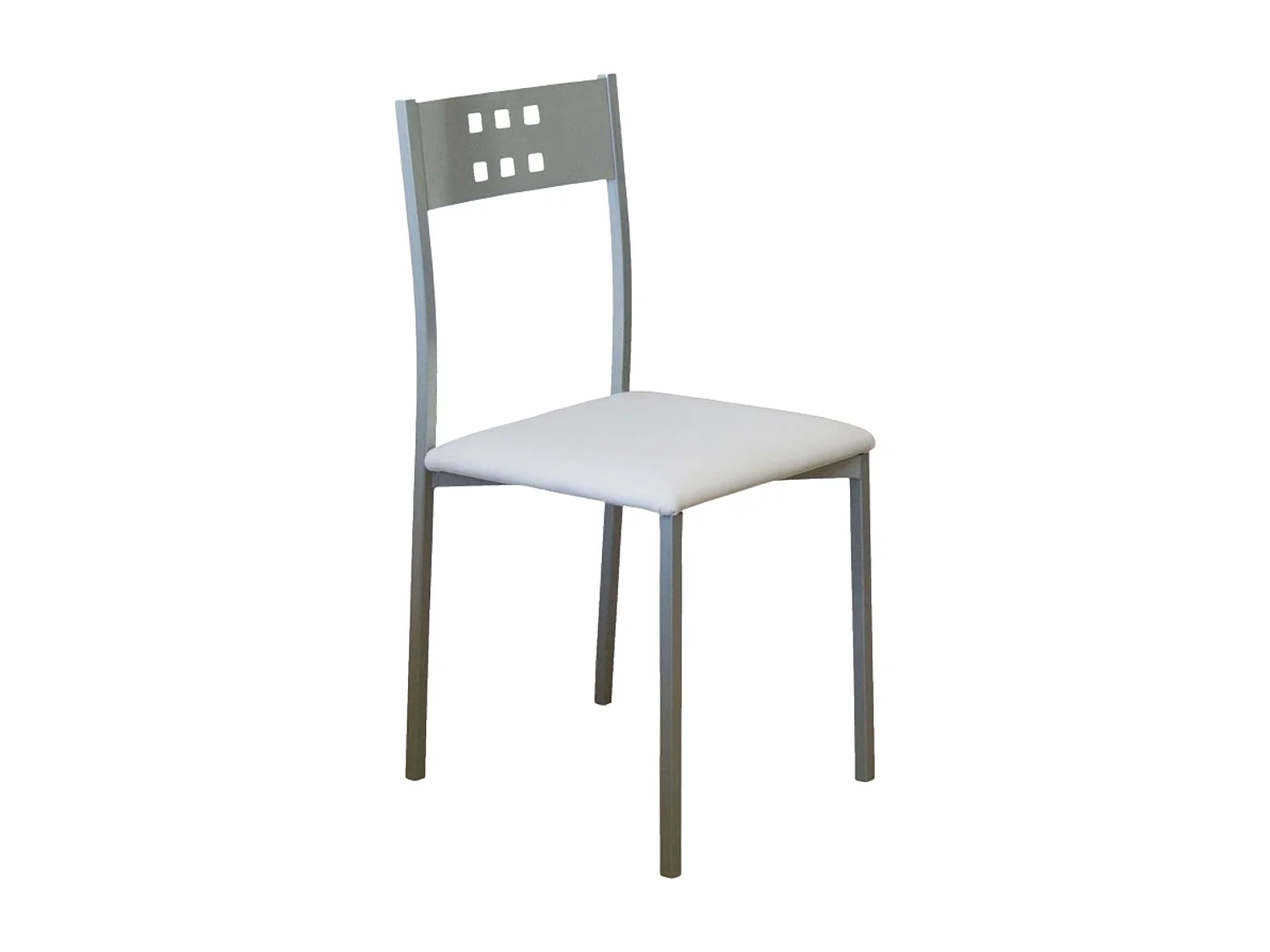 Conjunto cocina mesa extensible 110-140 cm blanco/gris con 2 sillas Costa