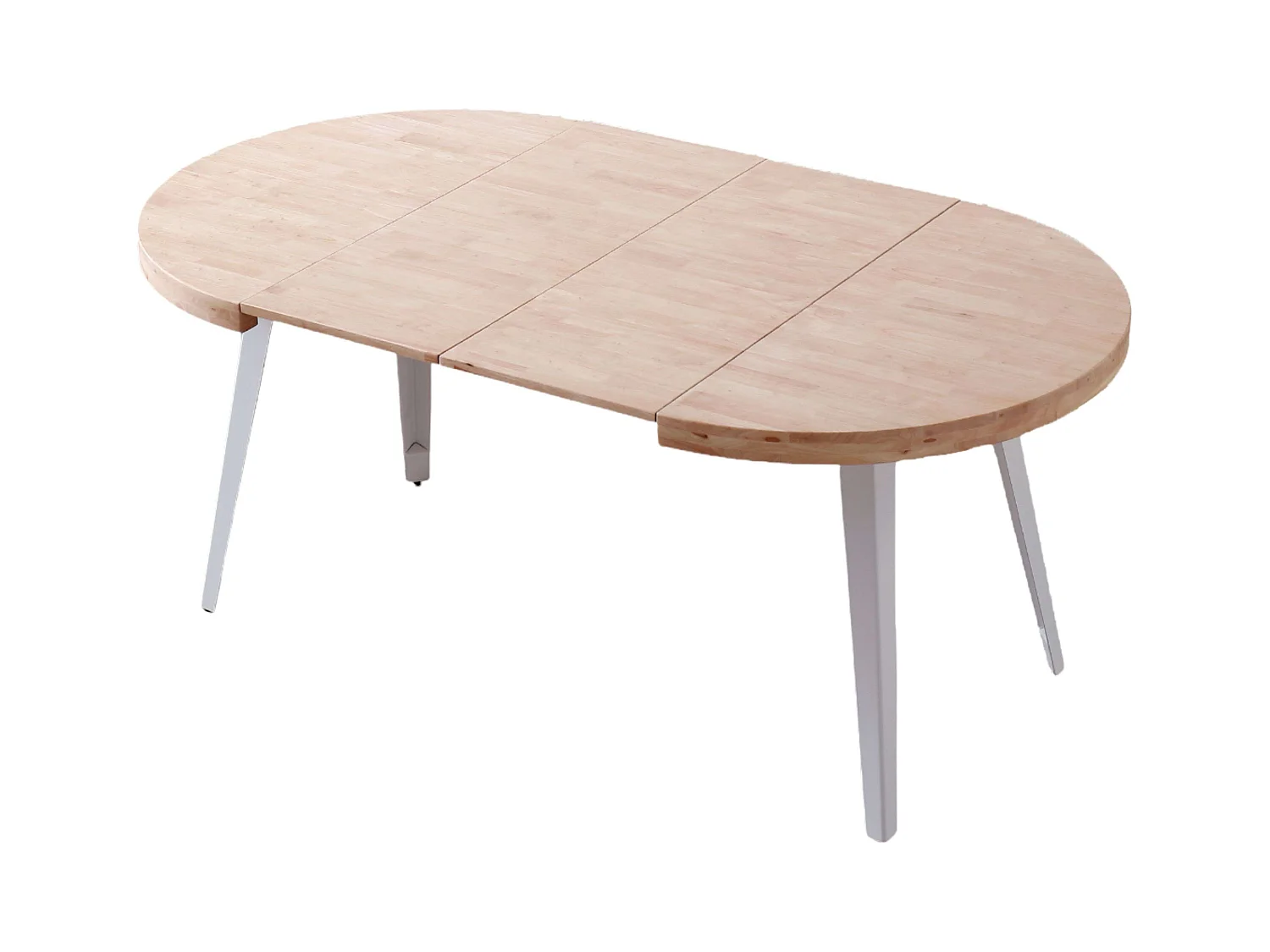 Pack comedor Berg: mesa redonda extensible 100-180 cm + 4 sillas Bistro