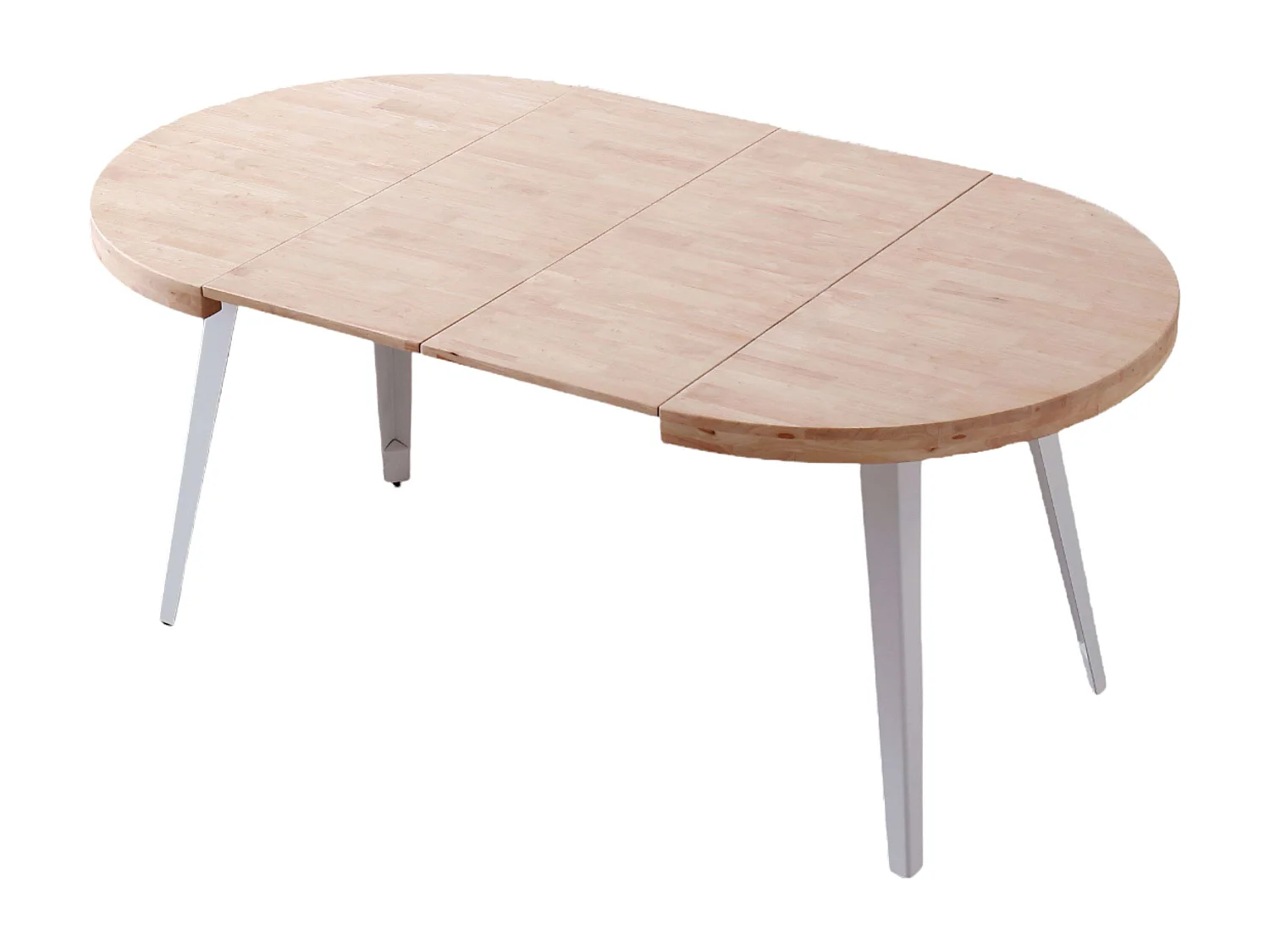 Pack comedor Berg: mesa redonda extensible 100-180 cm + 4 sillas Bistro