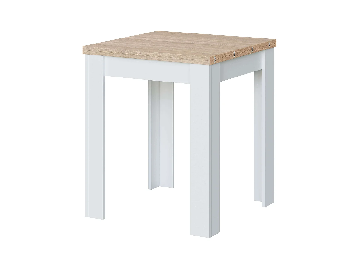 Pack mesa comedor extensible Livre blanco artik y roble + 2 sillas Alna
