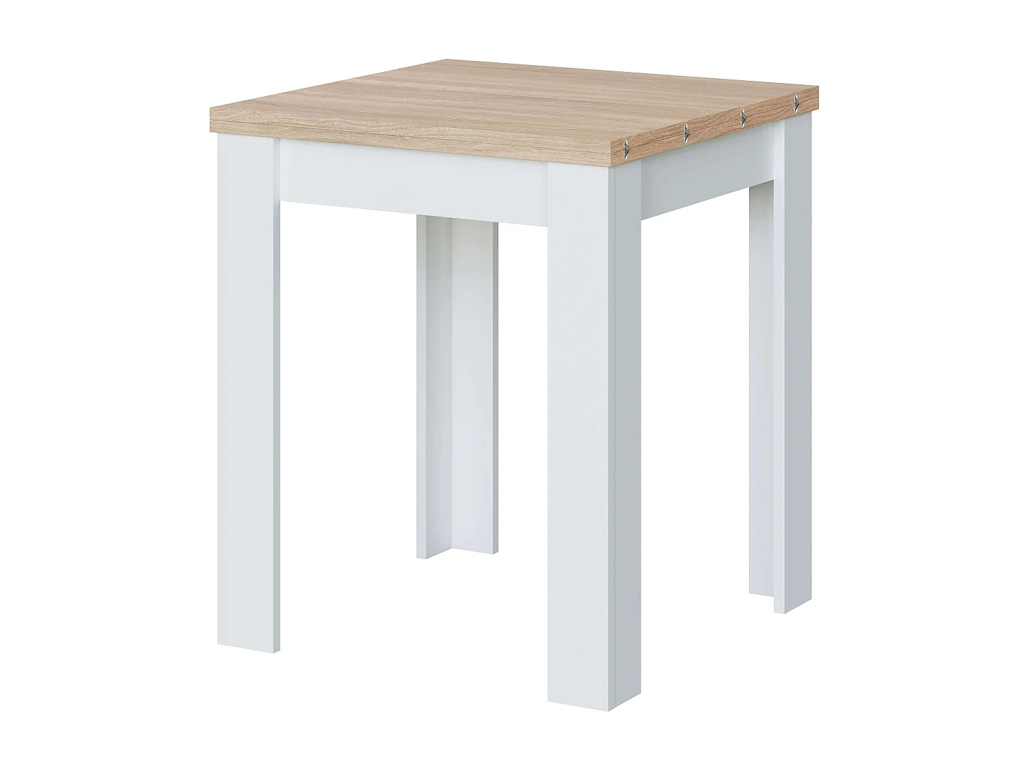 Pack mesa comedor extensible Livre blanco artik y roble + 2 sillas Alna