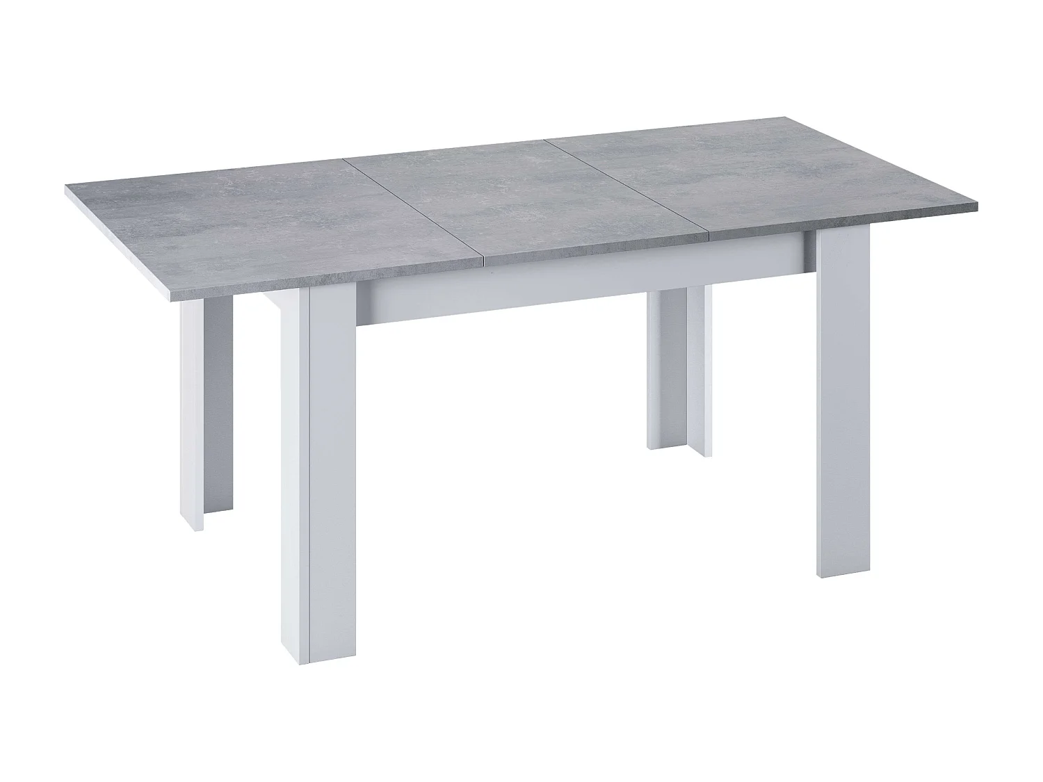 Pack comedor gris cemento: mesa extensible y 4 sillas Avat grises