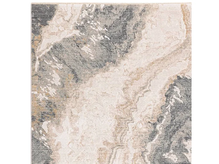 Tapis Abstrait - 120x180cm - gris, crème, doré - Seville Oro