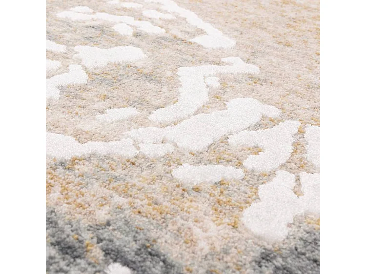 Tapis Abstrait - 120x180cm - gris, crème, doré - Seville Oro