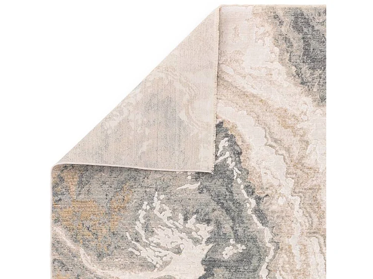 Tapis Abstrait - 200x300cm - gris, crème, doré - Seville Oro