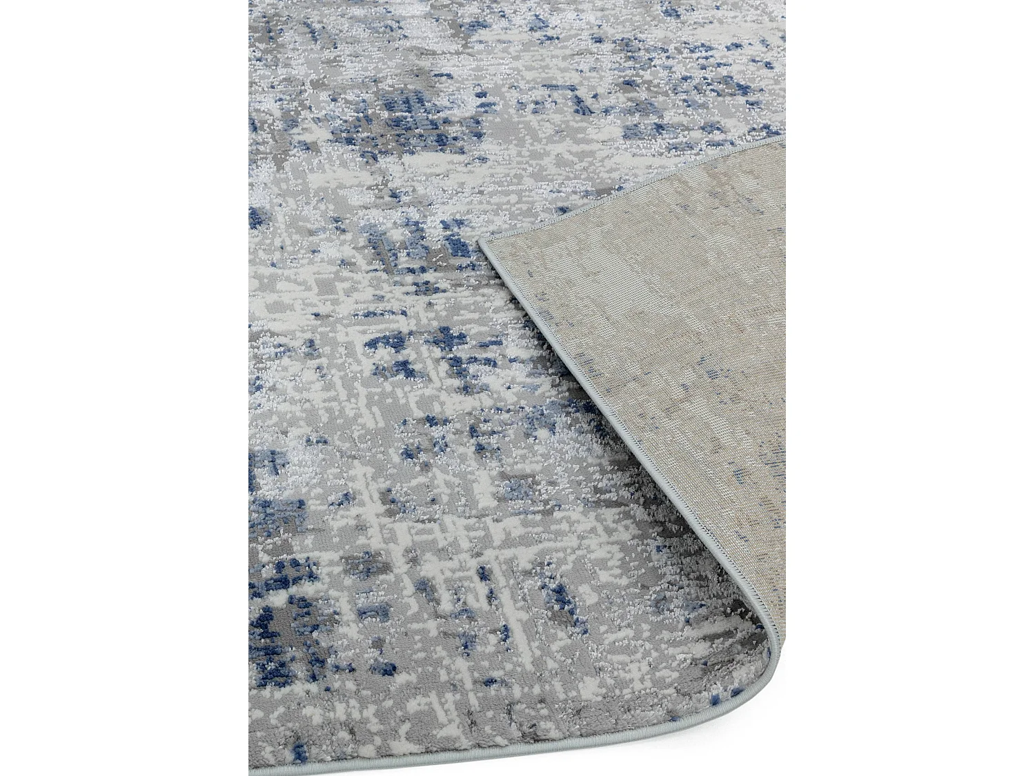 Tapis Abstrait - 160x230cm - blanc, bleu, gris - Orion Abstract Blue