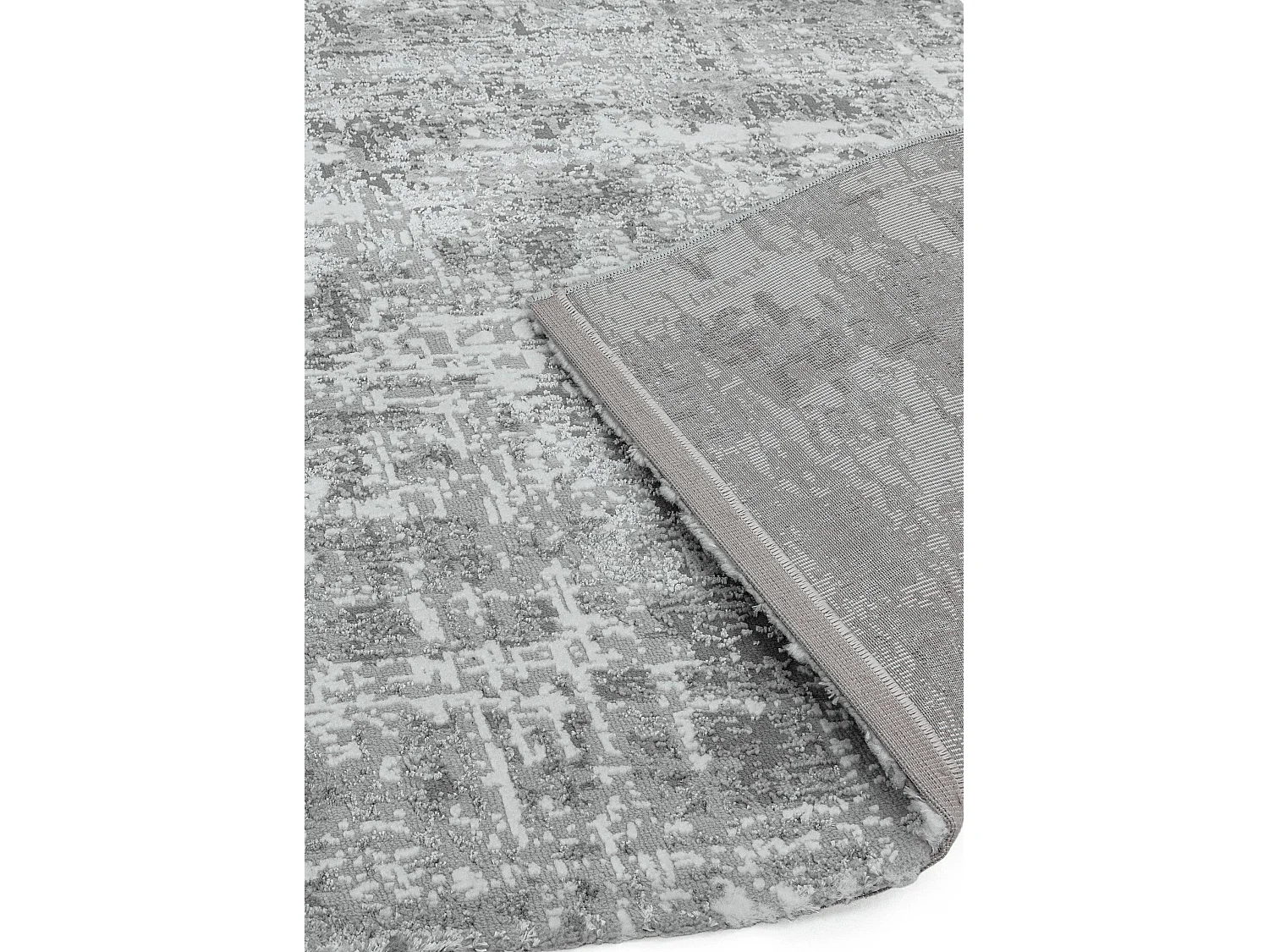 Tapis Abstrait - 200x290cm - blanc, gris - Orion Abstract Silver