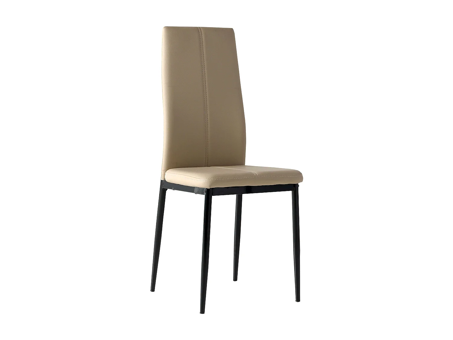 Pack 4 sillas Polipiel Brea Capuchino Comedor Salón 98x42x47 cm