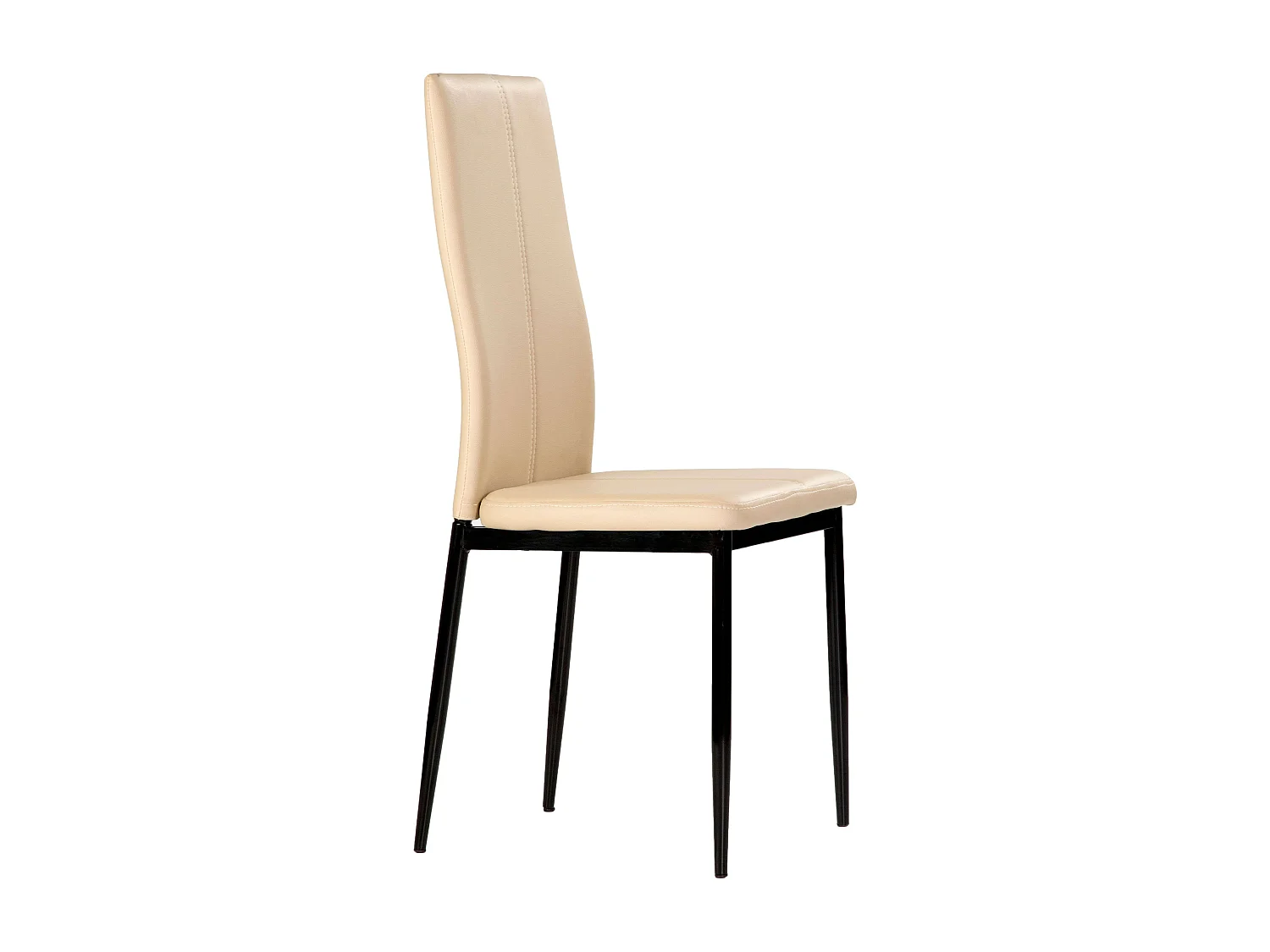Pack 4 sillas Polipiel Brea Capuchino Comedor Salón 98x42x47 cm