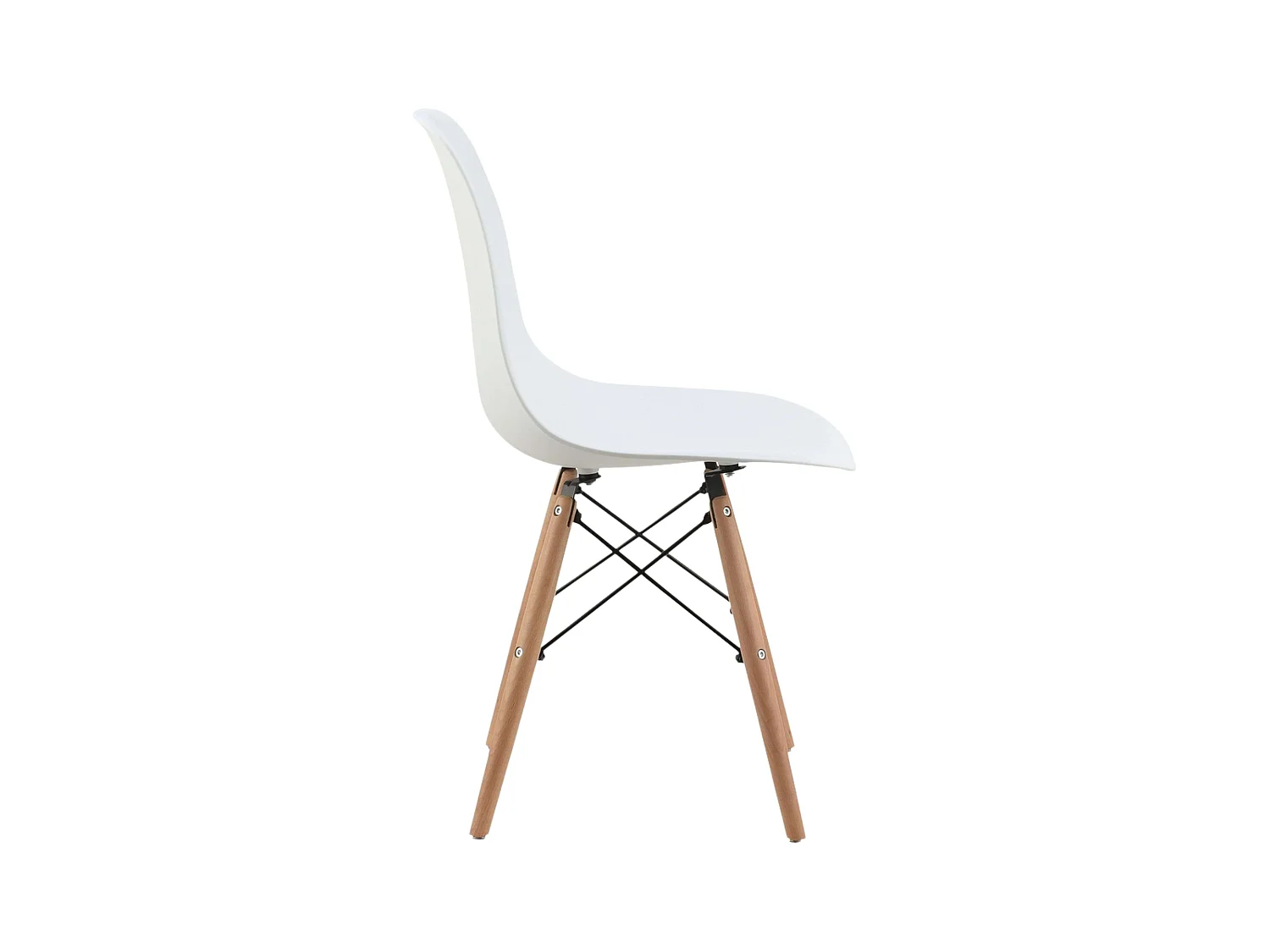 Pack 4 Sillas Comedor nórdicas Vintage Blanco Patas Haya 83x51x47 cm