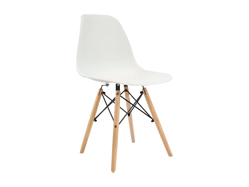 Pack 4 Sillas Comedor nórdicas Vintage Blanco Patas Haya 83x51x47 cm