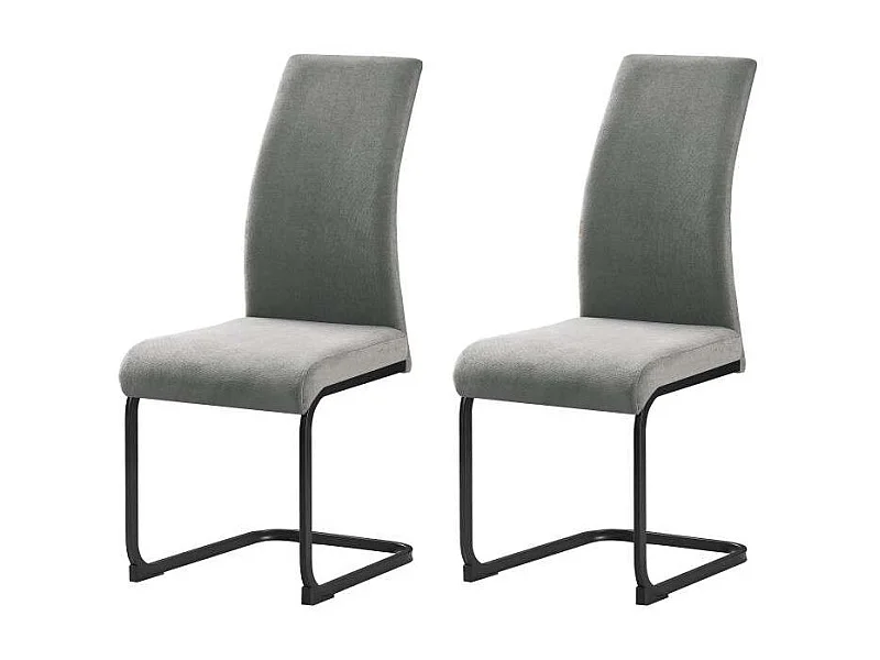 Pack 2 Sillas Tacoma Estilo Contemporáneo Gris 43x100x45 cm.