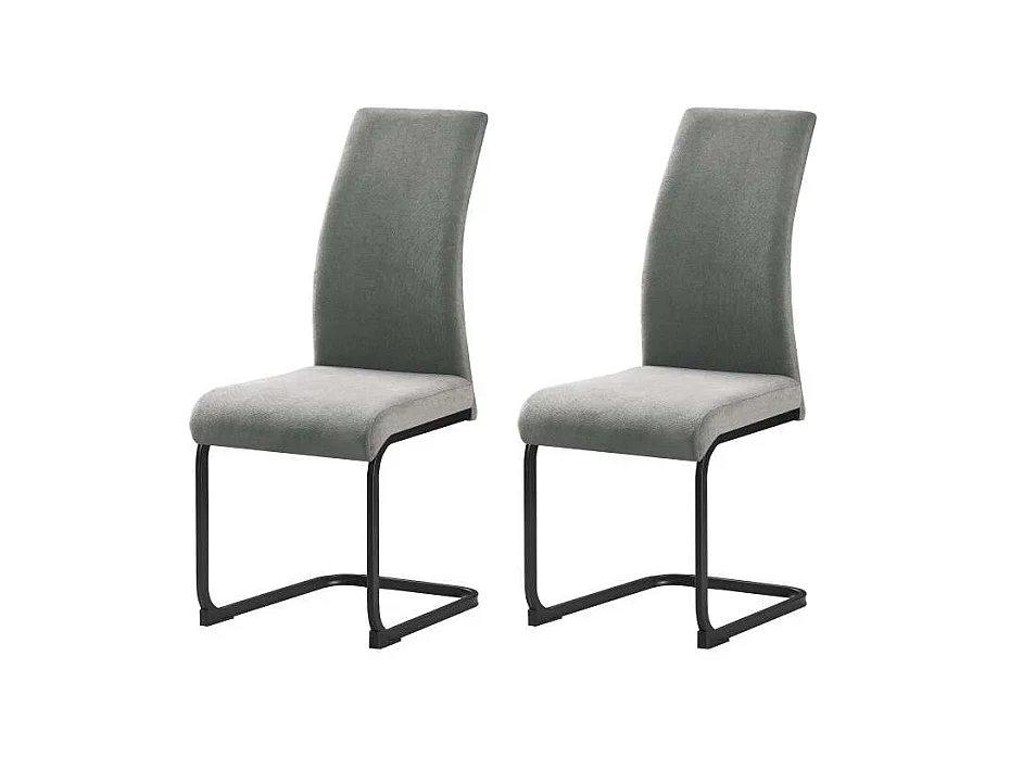 Pack 2 Sillas Tacoma Estilo Contemporáneo Gris 43x100x45 cm.