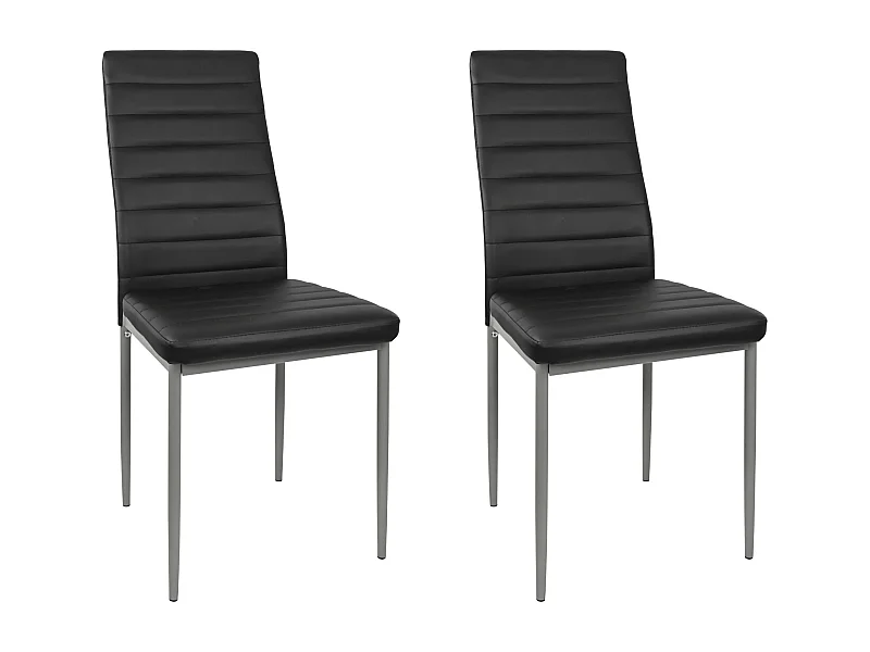 Pack de 2 Sillas negras para Salón Comedor, Sillas Avat Estilo Moderno 43x93x43 cm