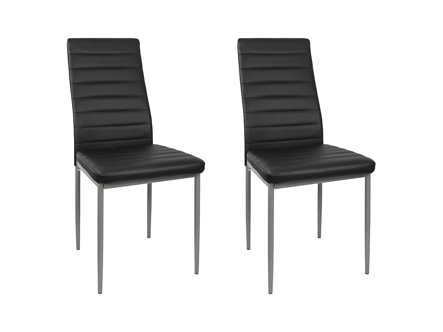 Pack de 2 Sillas negras para Salón Comedor, Sillas Avat Estilo Moderno 43x93x43 cm