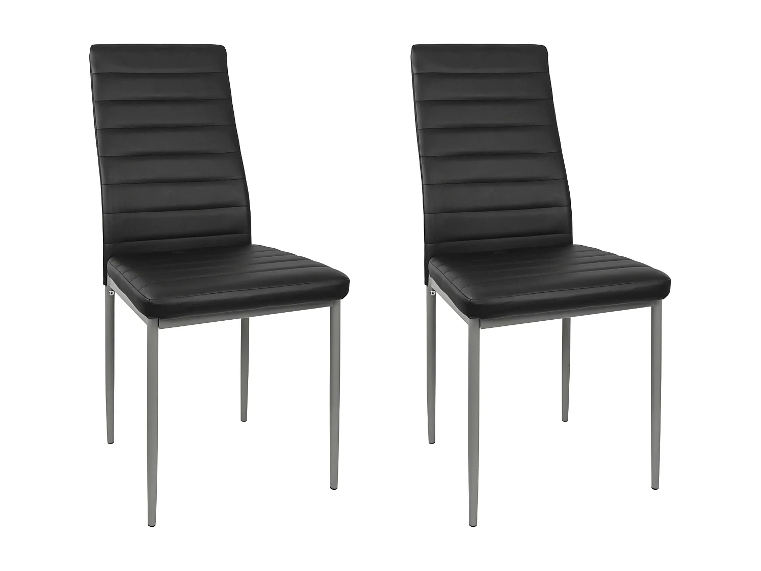 Pack de 2 Sillas negras para Salón Comedor, Sillas Avat Estilo Moderno 43x93x43 cm