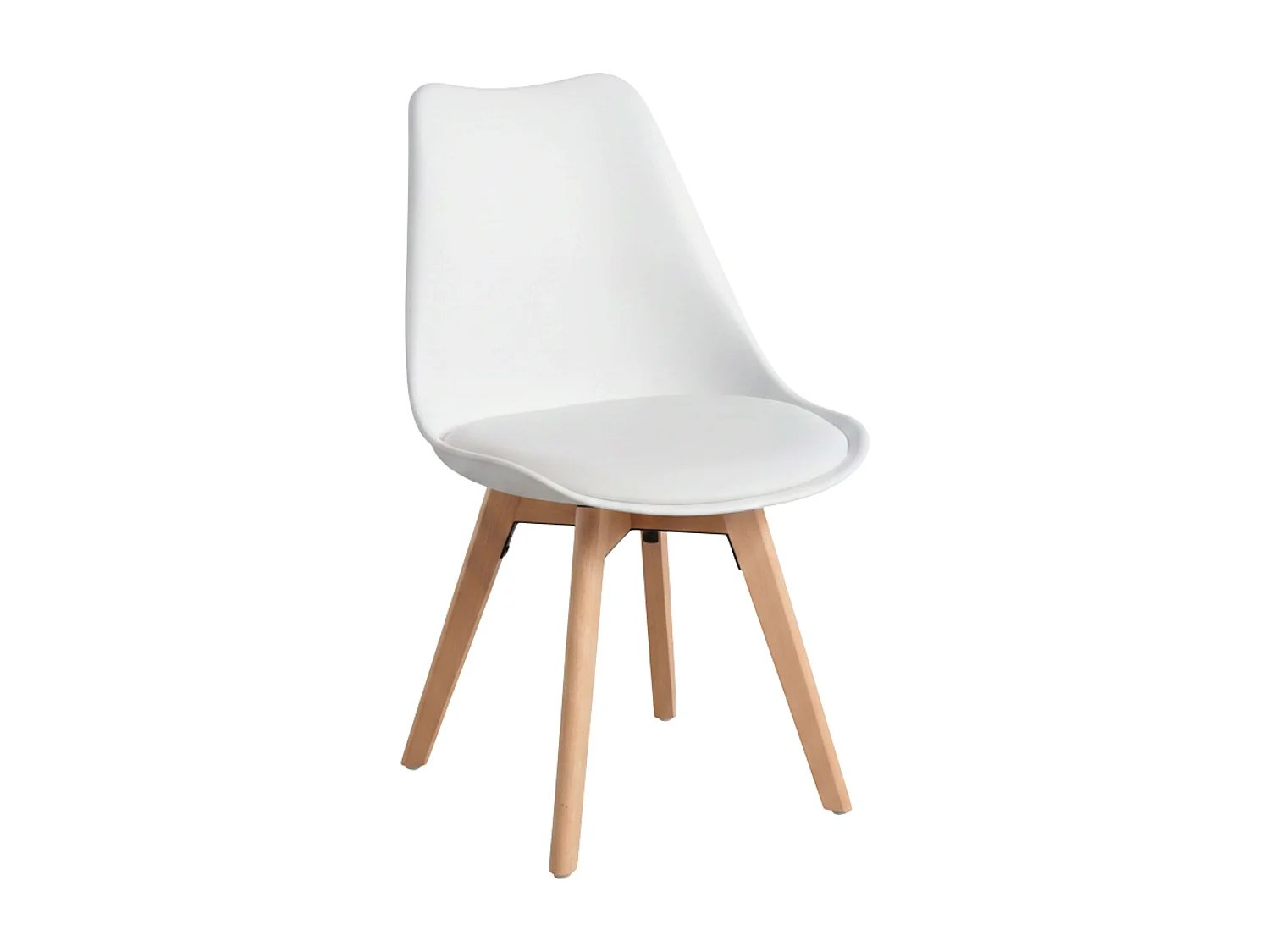 Pack 2 Sillas Nórdic Estilo Nórdico Blanco y Roble 83x49x56 cm