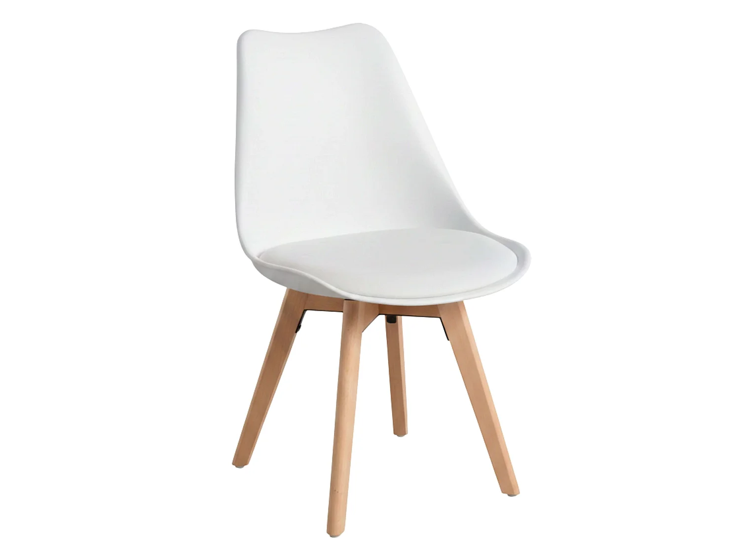 Pack 2 Sillas Nórdic Estilo Nórdico Blanco y Roble 83x49x56 cm