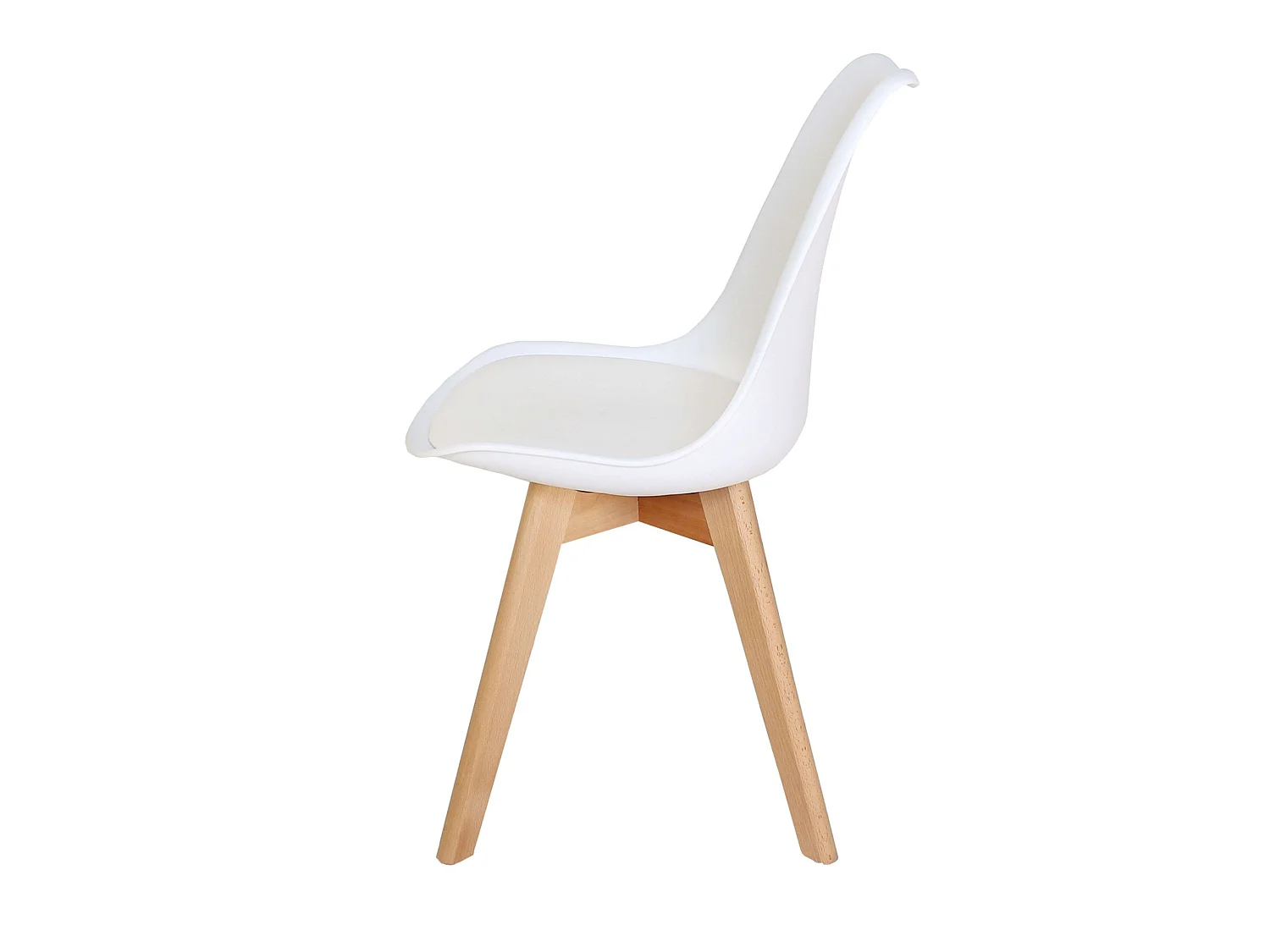 Pack 2 Sillas Nórdic Estilo Nórdico Blanco y Roble 83x49x56 cm