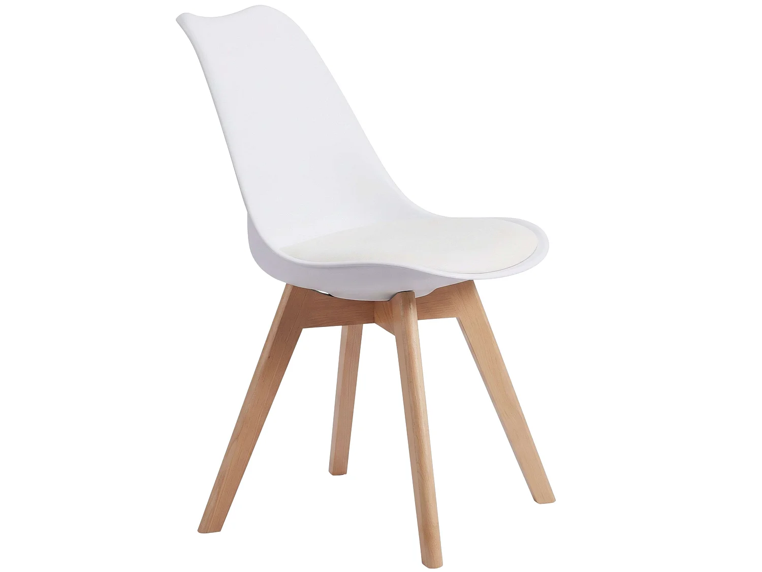 Pack 2 Sillas Nórdic Estilo Nórdico Blanco y Roble 83x49x56 cm