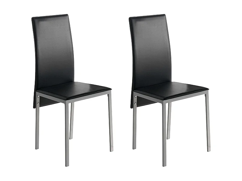 Pack 2 Sillas Comedor Saona Contemporáneo Negro 97x51x42