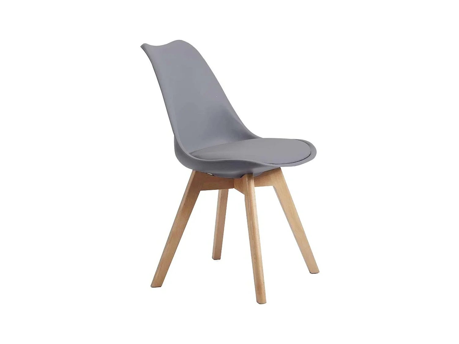 Sillas Comedor Bristo 4 Uds Contemporáneo Gris/Madera Haya 84x48x54 cm