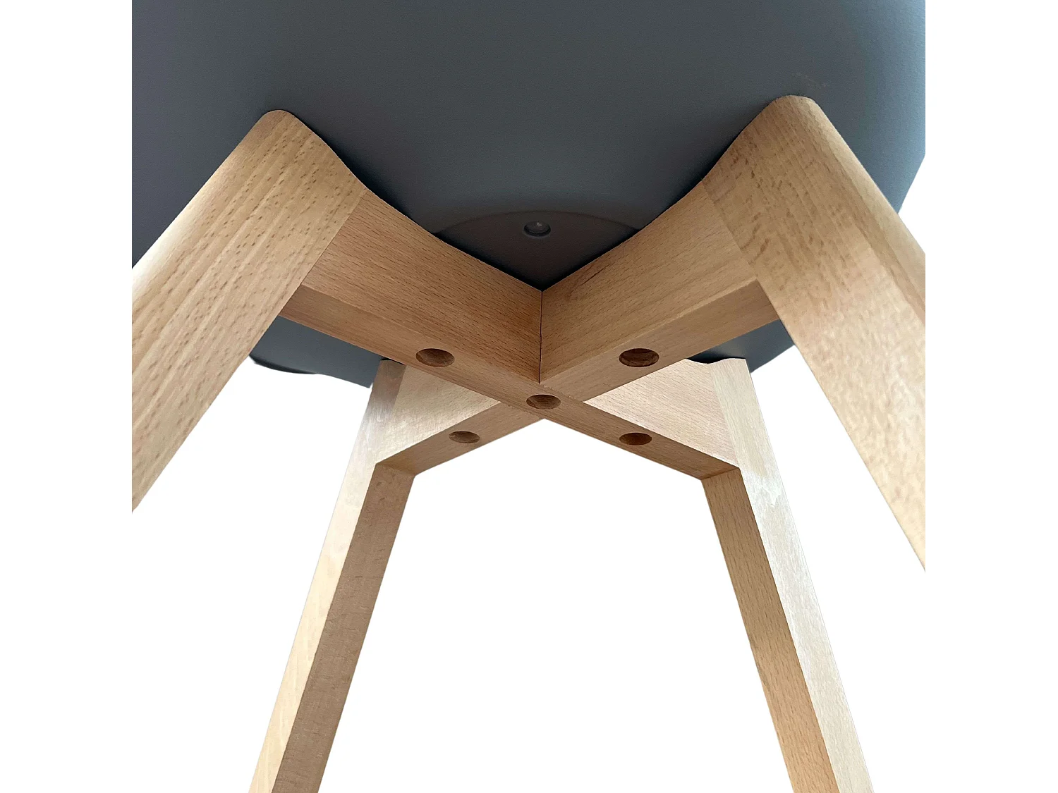 Sillas Comedor Bristo 4 Uds Contemporáneo Gris/Madera Haya 84x48x54 cm