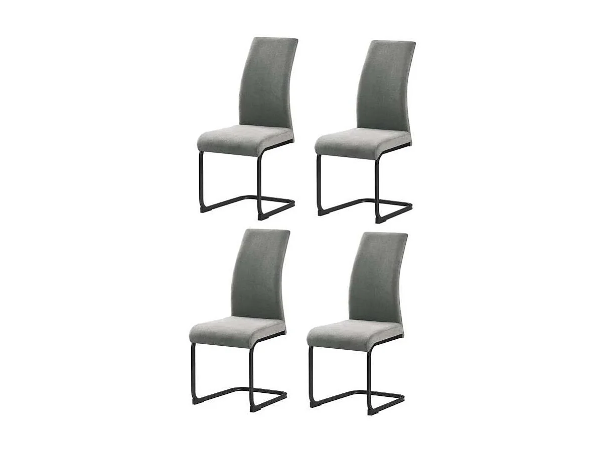 Pack 4 Sillas Comedor Tacoma Estilo Contemporáneo Gris 43x100x45 cm