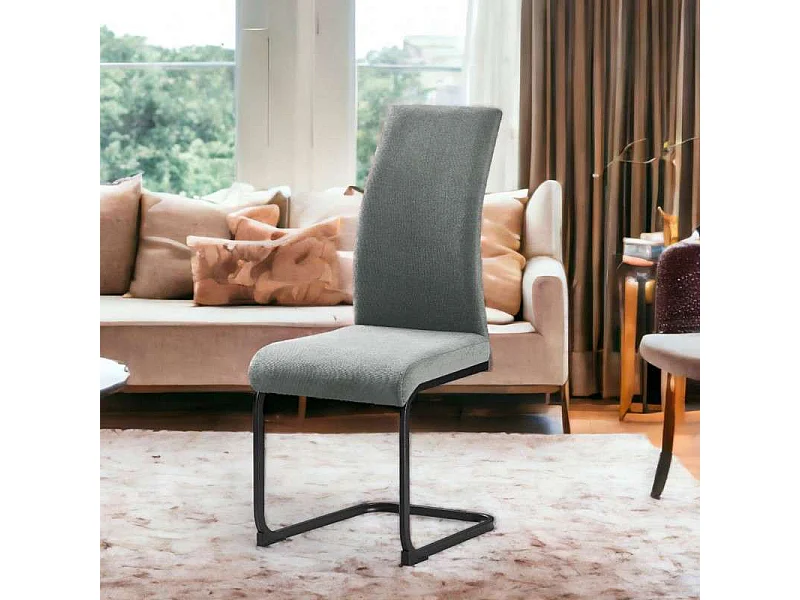 Pack 4 Sillas Comedor Tacoma Estilo Contemporáneo Gris 43x100x45 cm